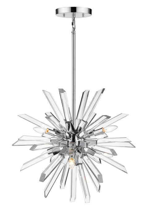 Chandelier Z-Lite 4003-6CH Chrome Burst 6 Light Chandelier Z-Lite