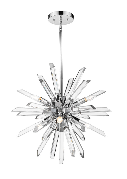 Chandelier Z-Lite 4003-6CH Chrome Burst 6 Light Chandelier Z-Lite