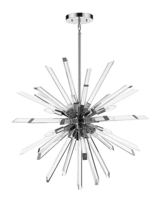 Chandelier Z-Lite 4003-8CH Chrome Burst 8 Light Chandelier Z-Lite