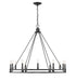 Chandelier Z-Lite 4005-12MB Matte Black Dennison 12 Light Chandelier Z-Lite