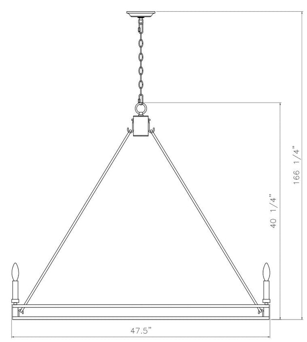 Chandelier Z-Lite 4005-12SBR Signature Brass Dennison 12 Light Chandelier Z-Lite