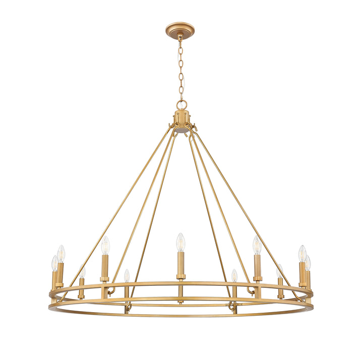 Chandelier Z-Lite 4005-12SBR Signature Brass Dennison 12 Light Chandelier Z-Lite