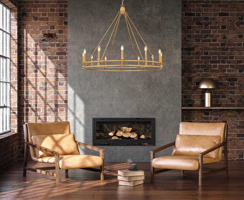 Chandelier Z-Lite 4005-12SBR Signature Brass Dennison 12 Light Chandelier Z-Lite
