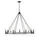 Chandelier Z-Lite 4005-16MB Matte Black Dennison 16 Light Chandelier Z-Lite