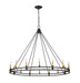 Chandelier Z-Lite 4005-16MB Matte Black Dennison 16 Light Chandelier Z-Lite