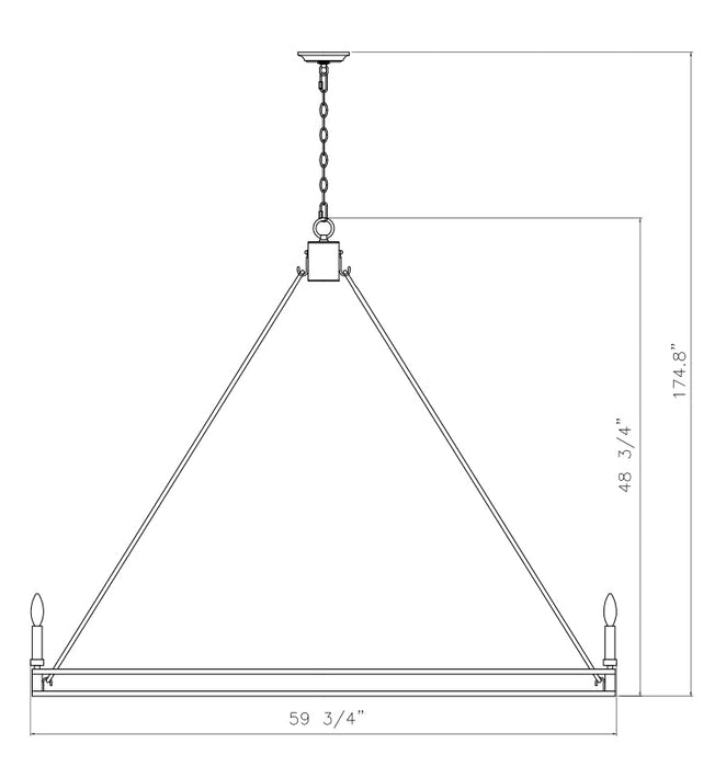 Chandelier Z-Lite 4005-16SBR Signature Brass Dennison 16 Light Chandelier Z-Lite