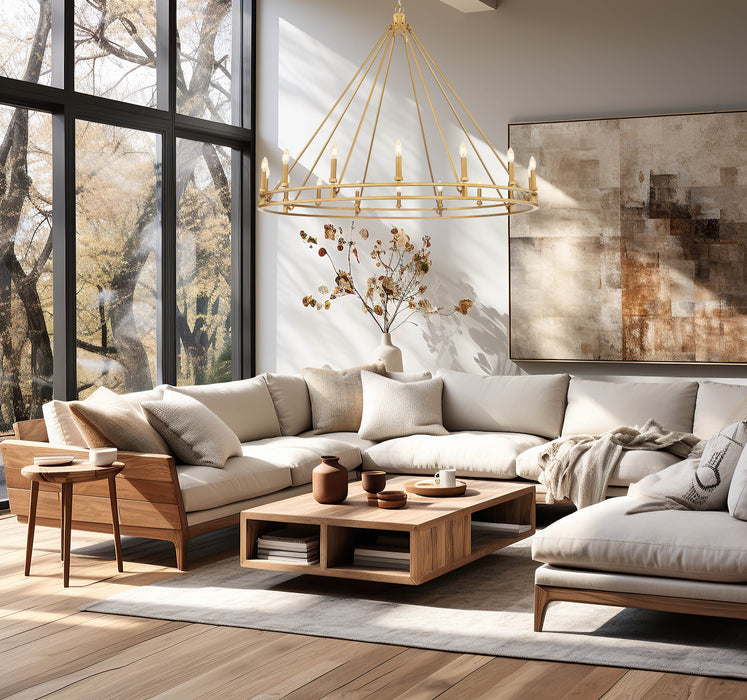 Chandelier Z-Lite 4005-16SBR Signature Brass Dennison 16 Light Chandelier Z-Lite