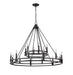 Chandelier Z-Lite 4005-18MB Matte Black Dennison 18 Light Chandelier Z-Lite