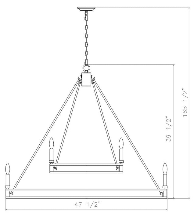 Chandelier Z-Lite 4005-18SBR Signature Brass Dennison 18 Light Chandelier Z-Lite