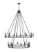 Chandelier Z-Lite 4005-20MB Matte Black Dennison 20 Light Chandelier Z-Lite