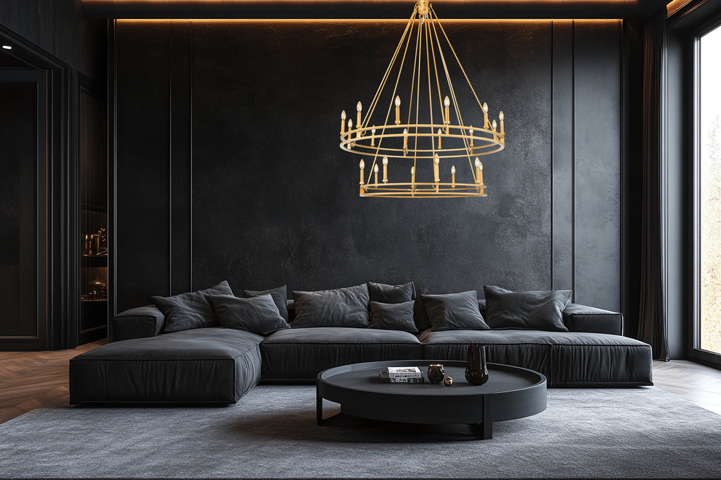 Chandelier Z-Lite 4005-20SBR Signature Brass Dennison 20 Light Chandelier Z-Lite