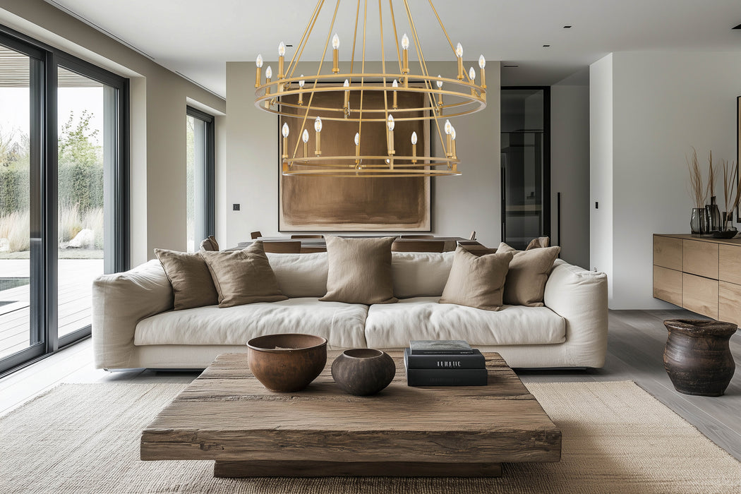 Chandelier Z-Lite 4005-20SBR Signature Brass Dennison 20 Light Chandelier Z-Lite