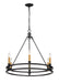 Chandelier Z-Lite 4005-6MB Matte Black Dennison 6 Light Chandelier Z-Lite