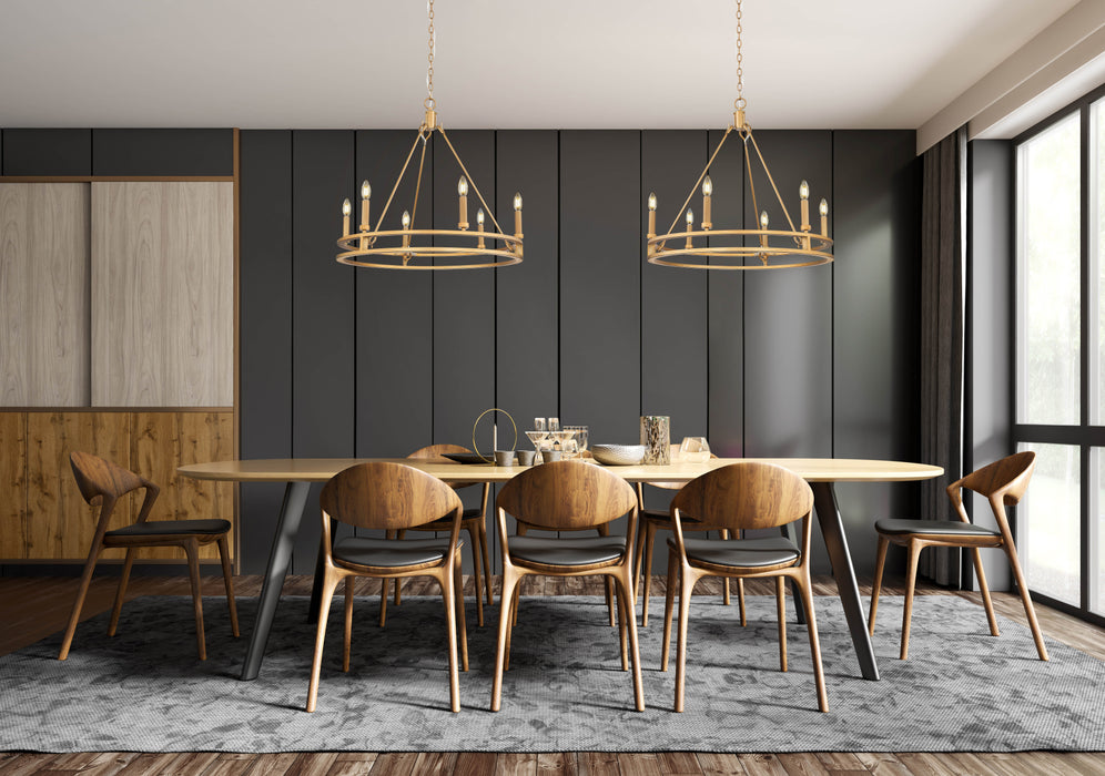 Chandelier Z-Lite 4005-6SBR Signature Brass Dennison 6 Light Chandelier Z-Lite