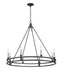 Chandelier Z-Lite 4005-8MB Matte Black Dennison 8 Light Chandelier Z-Lite