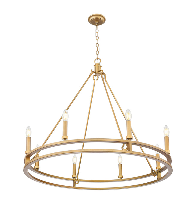 Chandelier Z-Lite 4005-8SBR Signature Brass Dennison 8 Light Chandelier Z-Lite