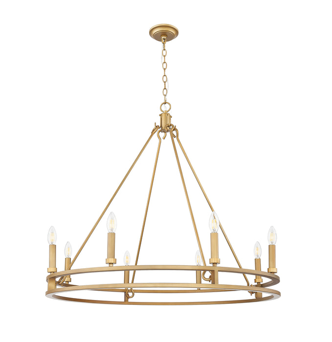 Chandelier Z-Lite 4005-8SBR Signature Brass Dennison 8 Light Chandelier Z-Lite