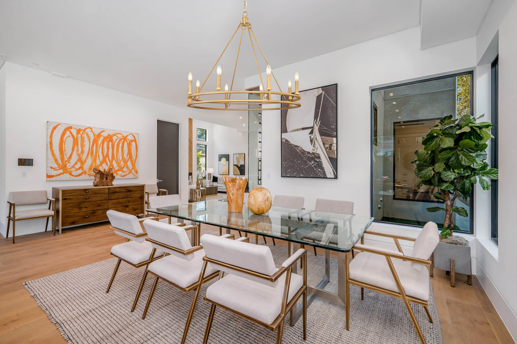 Chandelier Z-Lite 4005-8SBR Signature Brass Dennison 8 Light Chandelier Z-Lite