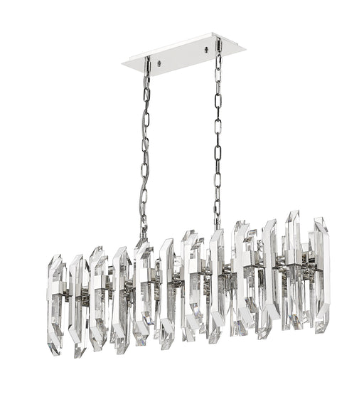 Linear Chandelier Z-Lite 4006-11L-PN Polished Nickel Bova 11 Light Linear Chandelier Z-Lite