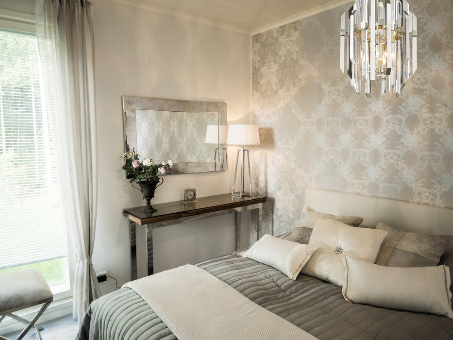 Chandelier Z-Lite 4006-8PN Polished Nickel Bova 9 Light Chandelier Z-Lite