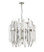 Chandelier Z-Lite 4006-9PN Polished Nickel Bova 6 Light Chandelier Z-Lite