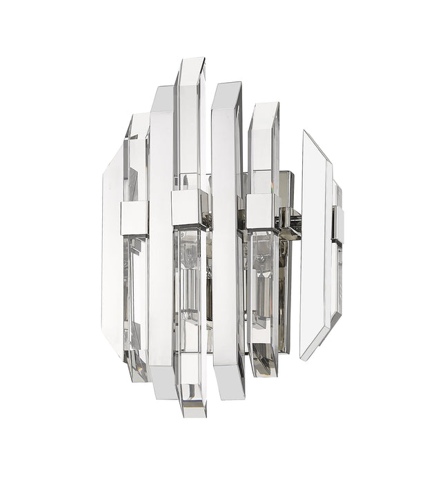 Wall Sconce Z-Lite 4006S-PN Polished Nickel Bova 2 Light Wall Sconce Z-Lite