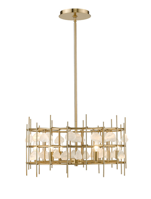 Chandelier Z-Lite 4007-24AGBR Aged Brass Garroway 6 Light Chandelier Z-Lite