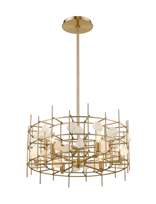 Chandelier Z-Lite 4007-24AGBR Aged Brass Garroway 6 Light Chandelier Z-Lite