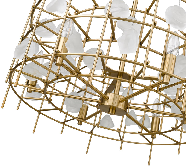 Chandelier Z-Lite 4007-24AGBR Aged Brass Garroway 6 Light Chandelier Z-Lite