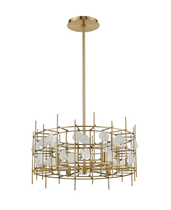 Chandelier Z-Lite 4007-24AGBR Aged Brass Garroway 6 Light Chandelier Z-Lite
