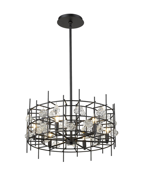 Chandelier Z-Lite 4007-24MB Matte Black Garroway 6 Light Chandelier Z-Lite