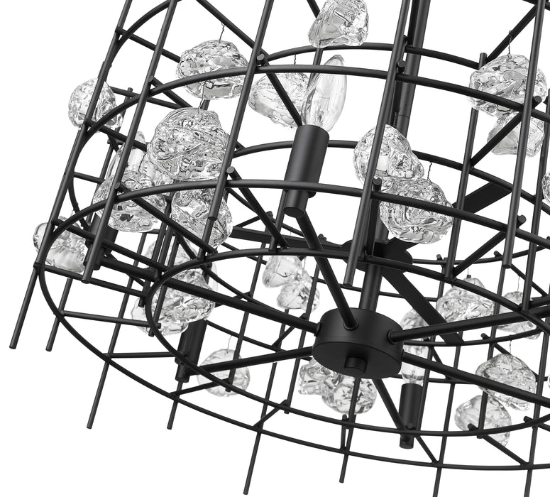 Chandelier Z-Lite 4007-24MB Matte Black Garroway 6 Light Chandelier Z-Lite