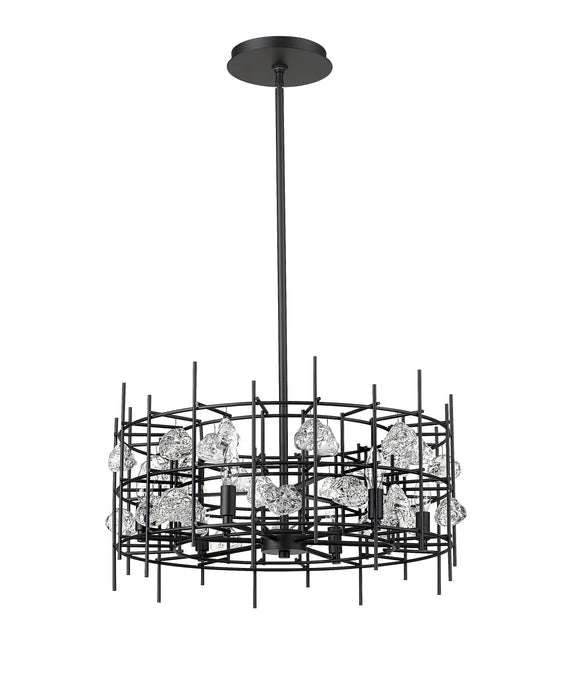 Chandelier Z-Lite 4007-24MB Matte Black Garroway 6 Light Chandelier Z-Lite