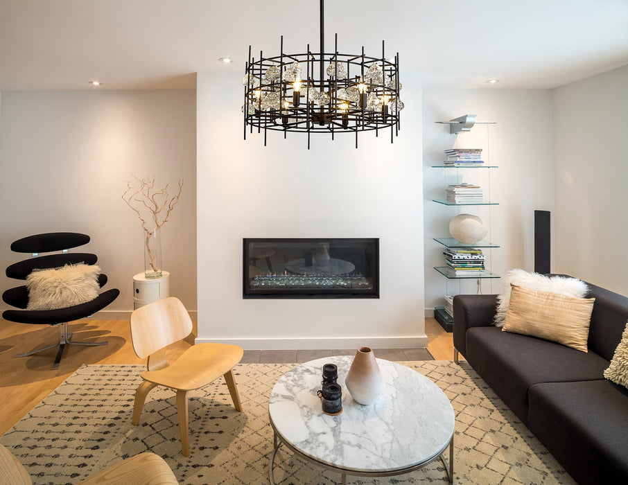 Chandelier Z-Lite 4007-24MB Matte Black Garroway 6 Light Chandelier Z-Lite