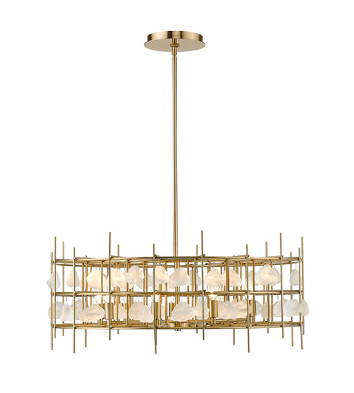 Chandelier Z-Lite 4007-32AGBR Aged Brass Garroway 9 Light Chandelier Z-Lite