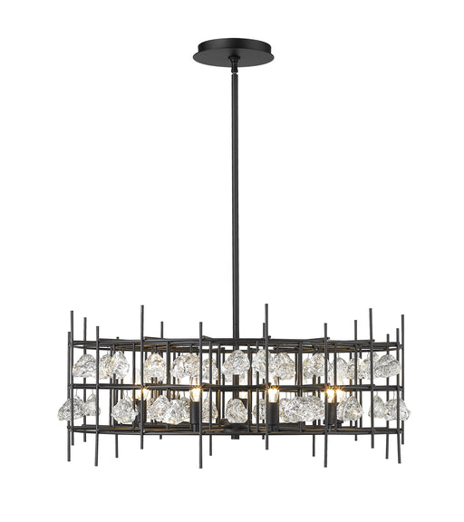 Chandelier Z-Lite 4007-32MB Matte Black Garroway 9 Light Chandelier Z-Lite