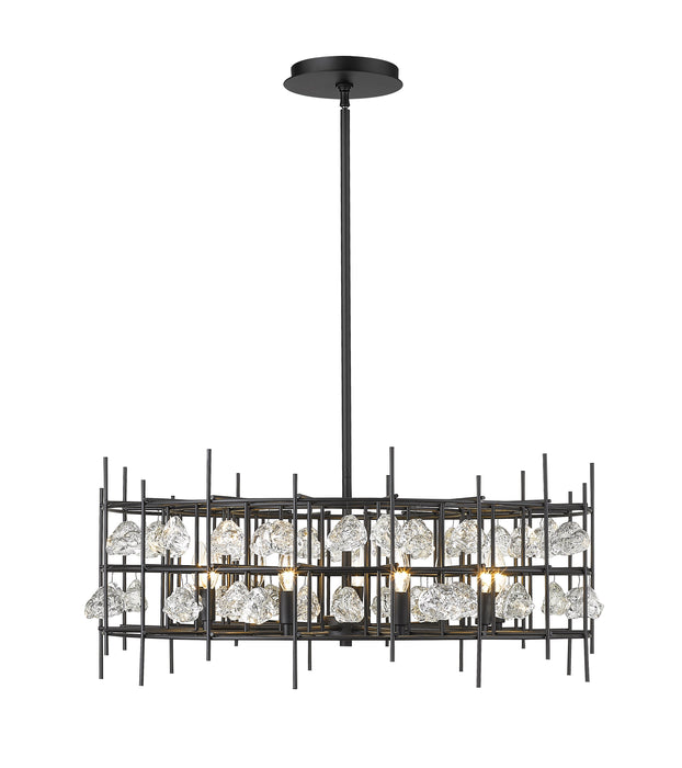 Chandelier Z-Lite 4007-32MB Matte Black Garroway 9 Light Chandelier Z-Lite