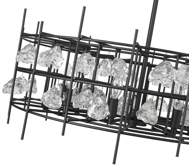 Chandelier Z-Lite 4007-32MB Matte Black Garroway 9 Light Chandelier Z-Lite