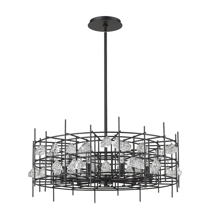 Chandelier Z-Lite 4007-32MB Matte Black Garroway 9 Light Chandelier Z-Lite