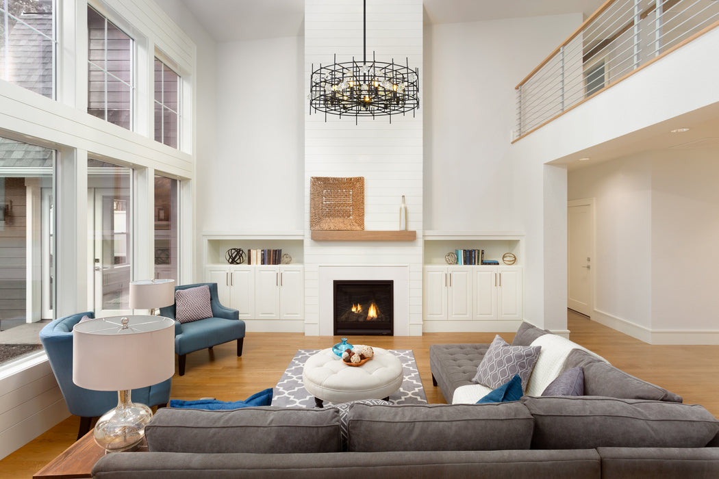 Chandelier Z-Lite 4007-32MB Matte Black Garroway 9 Light Chandelier Z-Lite