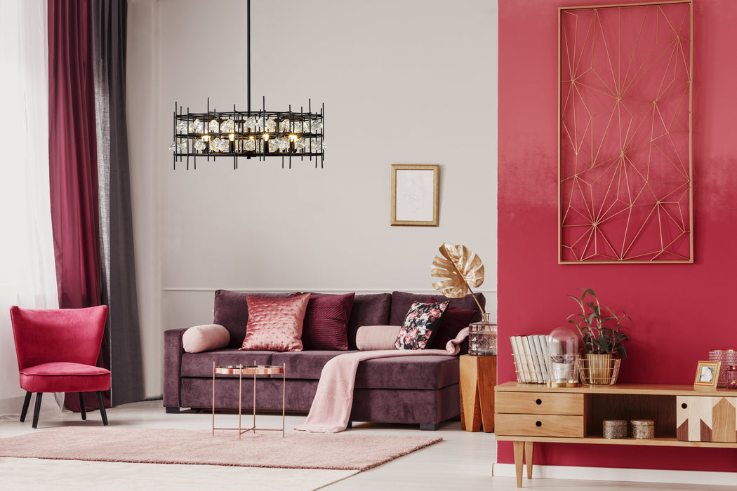 Chandelier Z-Lite 4007-32MB Matte Black Garroway 9 Light Chandelier Z-Lite