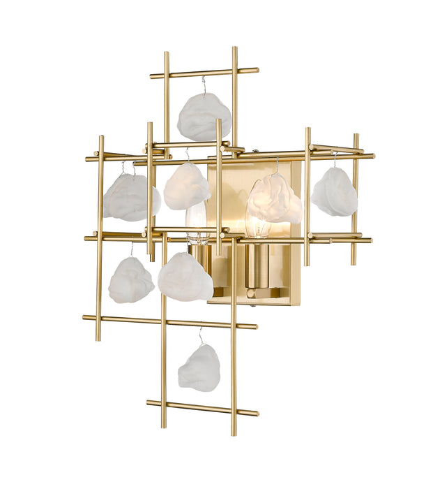 Wall Sconce Z-Lite 4007S-AGBR Aged Brass Garroway 2 Light Wall Sconce Z-Lite