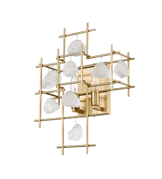 Wall Sconce Z-Lite 4007S-AGBR Aged Brass Garroway 2 Light Wall Sconce Z-Lite
