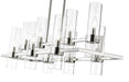 Linear Chandelier Z-Lite 4008-10PN Polished Nickel Datus 10 Light Linear Chandelier Z-Lite