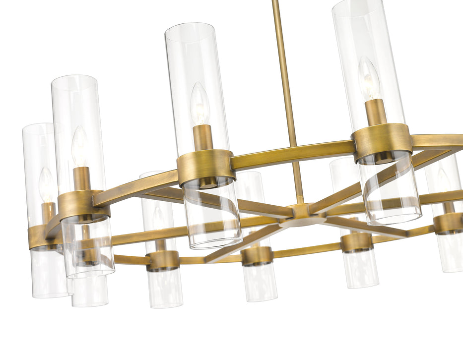 Chandelier Z-Lite 4008-12RB Rubbed Brass Datus 12 Light Chandelier Z-Lite