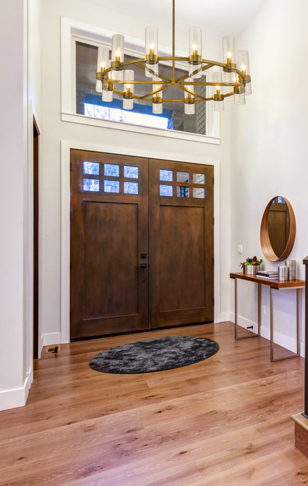 Chandelier Z-Lite 4008-12RB Rubbed Brass Datus 12 Light Chandelier Z-Lite