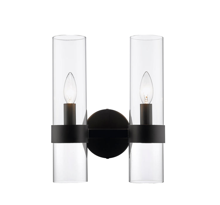 Wall Sconce Z-Lite 4008-2S-MB Matte Black Datus 2 Light Wall Sconce Z-Lite