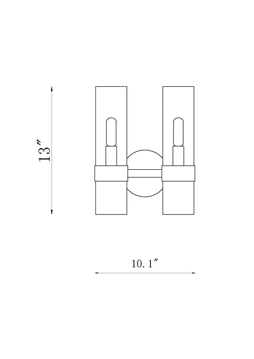 Wall Sconce Z-Lite 4008-2S-MB Matte Black Datus 2 Light Wall Sconce Z-Lite