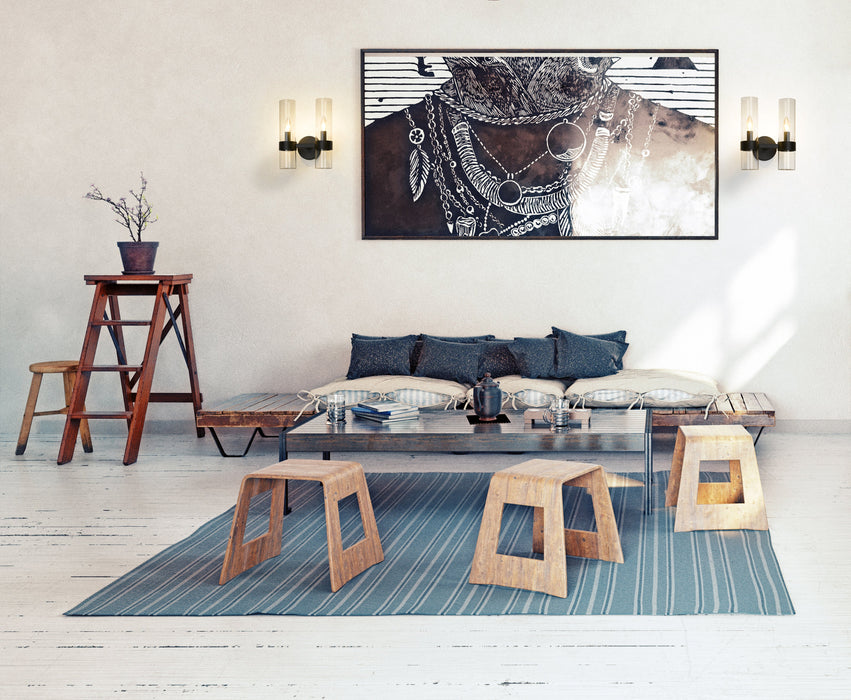 Wall Sconce Z-Lite 4008-2S-MB Matte Black Datus 2 Light Wall Sconce Z-Lite