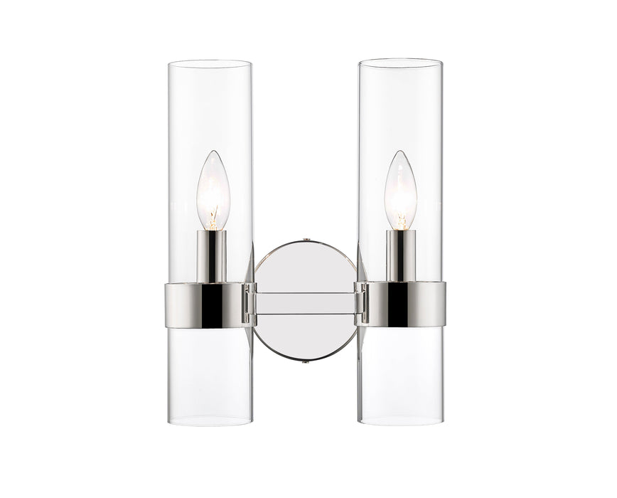 Wall Sconce Z-Lite 4008-2S-PN Polished Nickel Datus 2 Light Wall Sconce Z-Lite